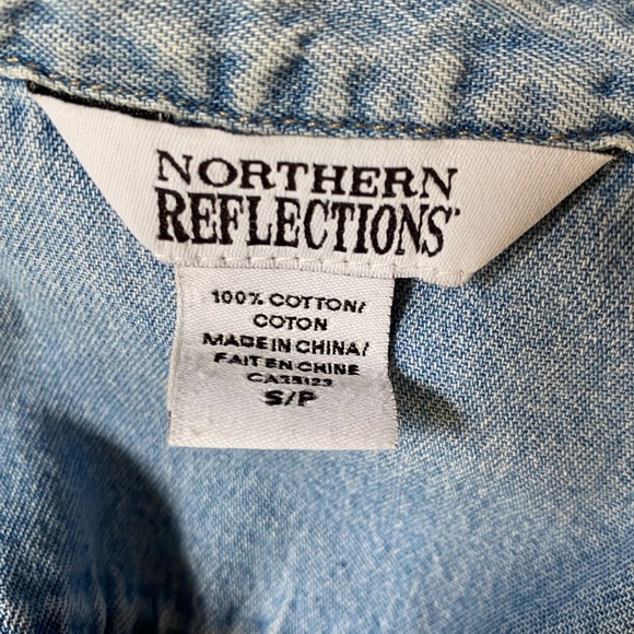 SOLD Vintage Northern Reflection Denim Button Down Shirt - Picture 7 of 7